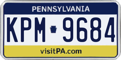 PA license plate KPM9684