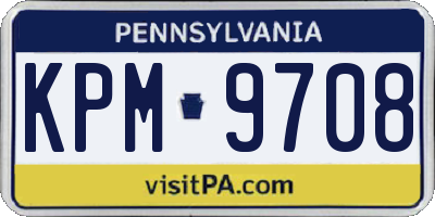 PA license plate KPM9708