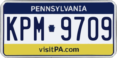 PA license plate KPM9709