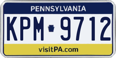 PA license plate KPM9712