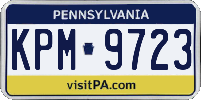 PA license plate KPM9723