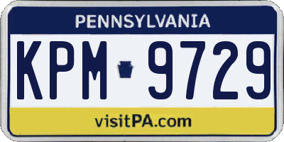 PA license plate KPM9729