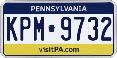 PA license plate KPM9732
