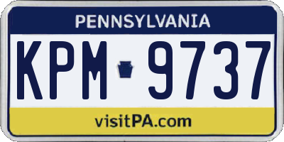 PA license plate KPM9737