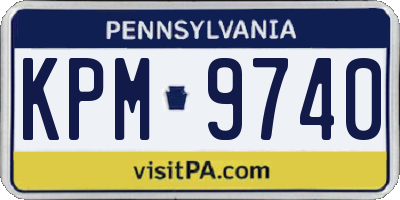 PA license plate KPM9740