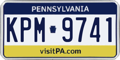 PA license plate KPM9741