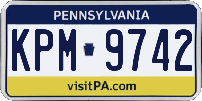 PA license plate KPM9742