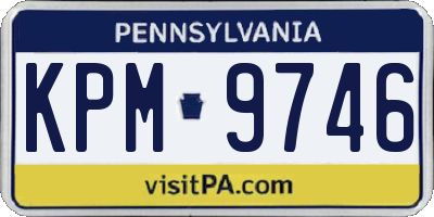 PA license plate KPM9746