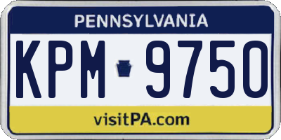 PA license plate KPM9750