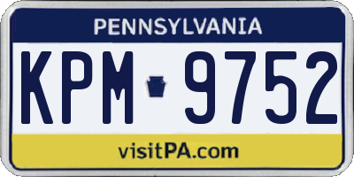 PA license plate KPM9752