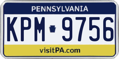 PA license plate KPM9756