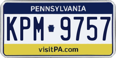 PA license plate KPM9757