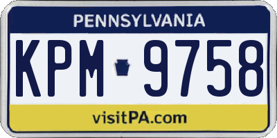 PA license plate KPM9758