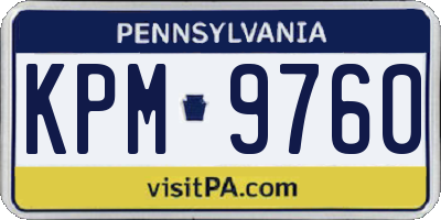 PA license plate KPM9760