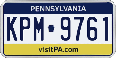 PA license plate KPM9761
