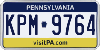 PA license plate KPM9764
