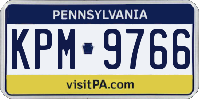 PA license plate KPM9766