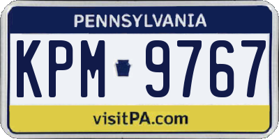 PA license plate KPM9767