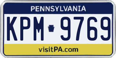 PA license plate KPM9769
