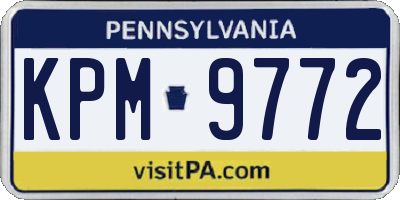 PA license plate KPM9772