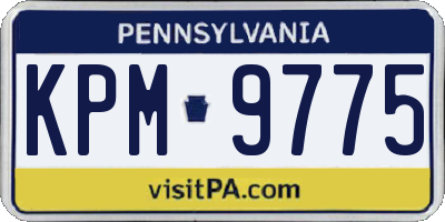 PA license plate KPM9775