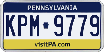 PA license plate KPM9779