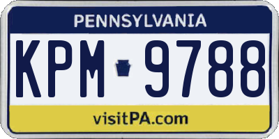 PA license plate KPM9788