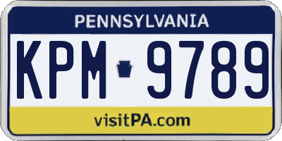 PA license plate KPM9789