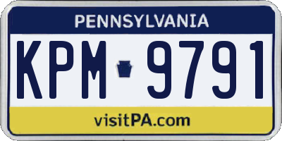 PA license plate KPM9791