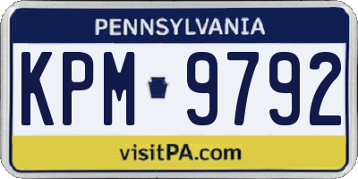 PA license plate KPM9792