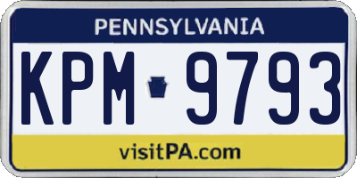 PA license plate KPM9793