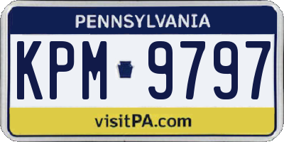 PA license plate KPM9797