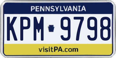 PA license plate KPM9798