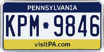 PA license plate KPM9846
