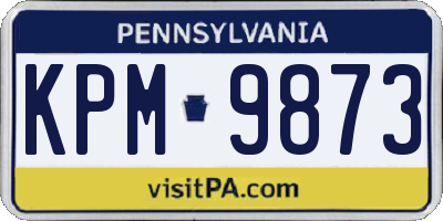 PA license plate KPM9873