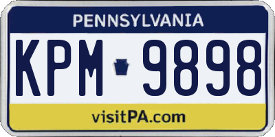 PA license plate KPM9898