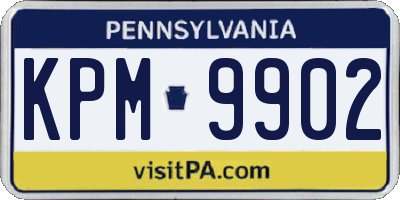 PA license plate KPM9902