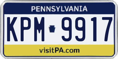 PA license plate KPM9917