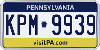 PA license plate KPM9939
