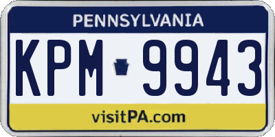 PA license plate KPM9943