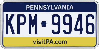 PA license plate KPM9946