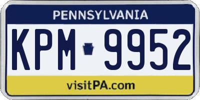 PA license plate KPM9952