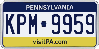 PA license plate KPM9959