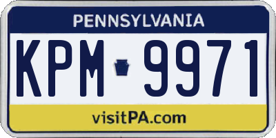 PA license plate KPM9971