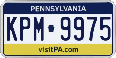 PA license plate KPM9975
