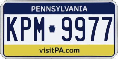 PA license plate KPM9977