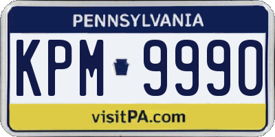 PA license plate KPM9990