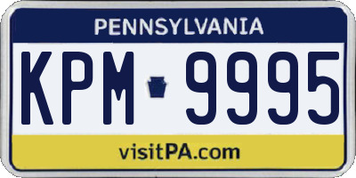 PA license plate KPM9995