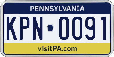 PA license plate KPN0091