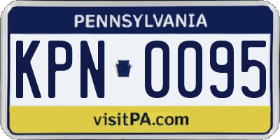 PA license plate KPN0095